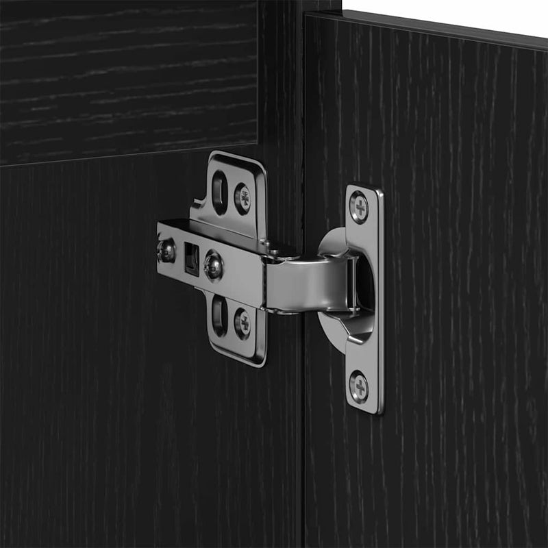 Sink cabinet Black oak 80 x 33 x 60 cm Engineered Wood