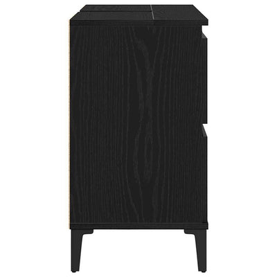 Sink cabinet Black oak 80 x 33 x 60 cm Engineered Wood