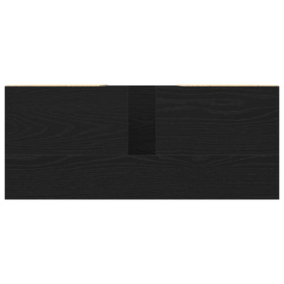 Sink cabinet Black oak 80 x 33 x 60 cm Engineered Wood