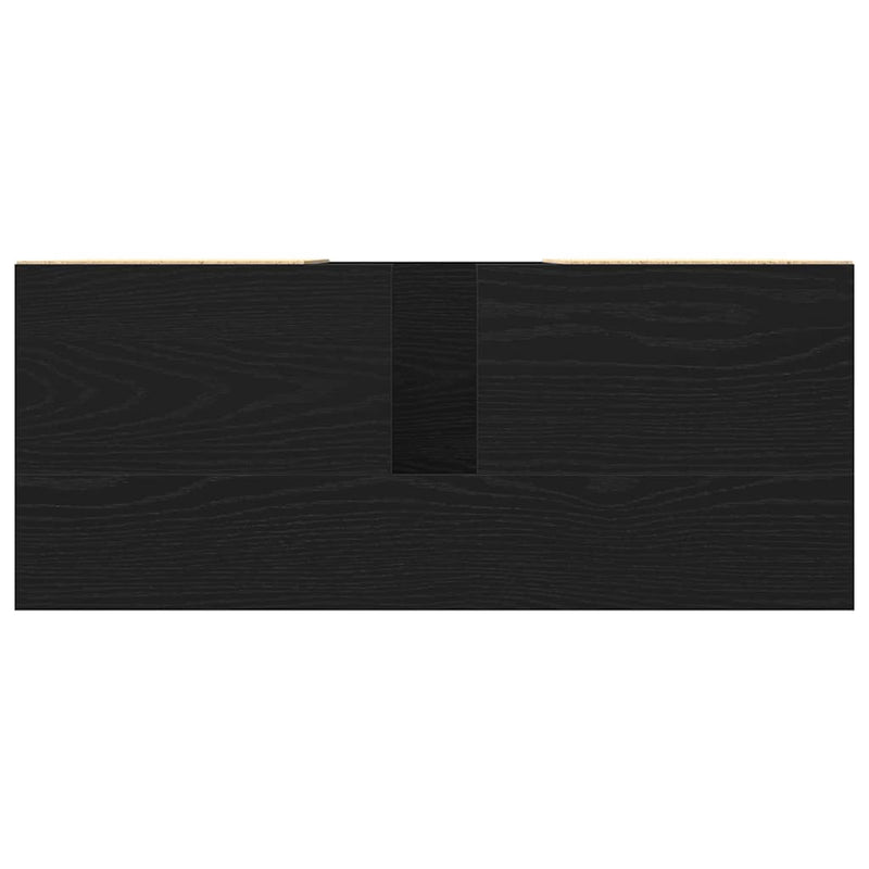 Sink cabinet Black oak 80 x 33 x 60 cm Engineered Wood