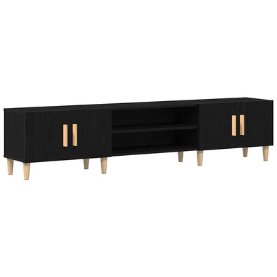 TV Cabinet Black oak 180 x 31.5 x 40 cm Engineered wood