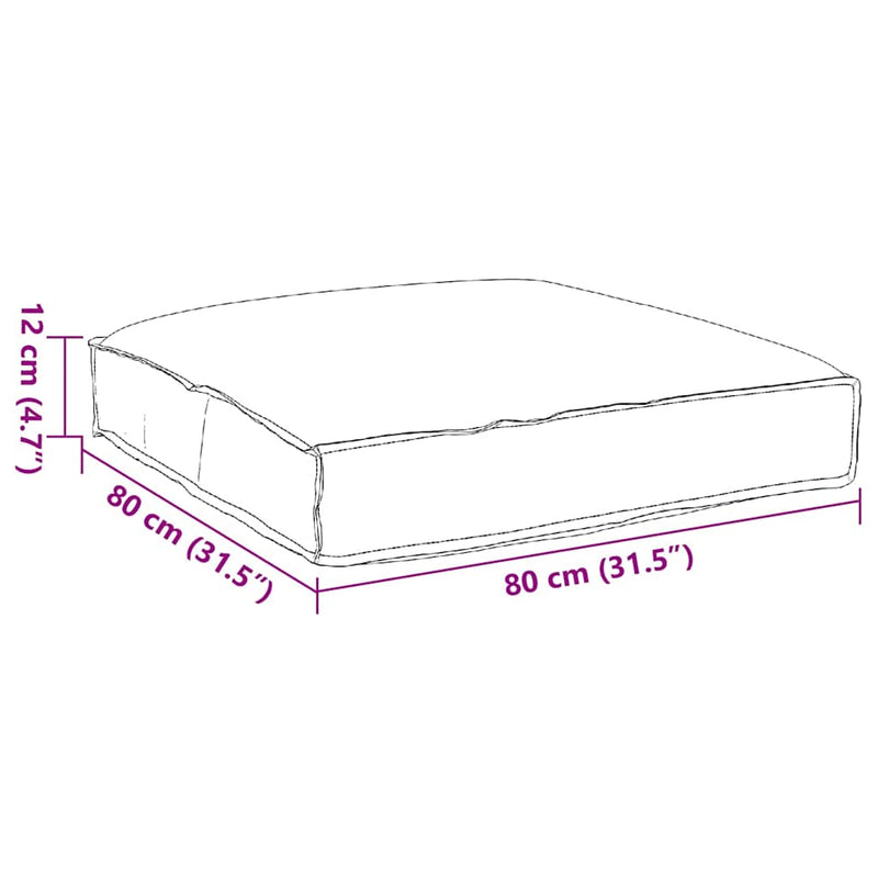 Pallet Cushion for Seat Anthracite 80x80x12 cm Oxford Fabric