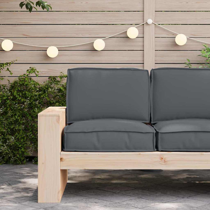 Pallet Cushion Set Set of 2 Anthracite Polyester Medium
