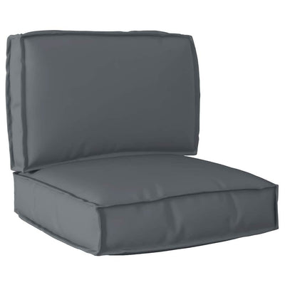 Pallet Cushion Set Set of 2 Anthracite Polyester Medium