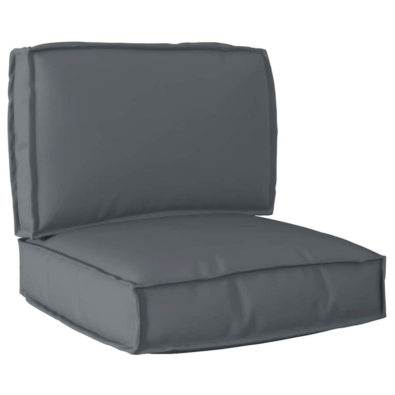 Pallet Cushion Set Set of 2 Anthracite Polyester Medium