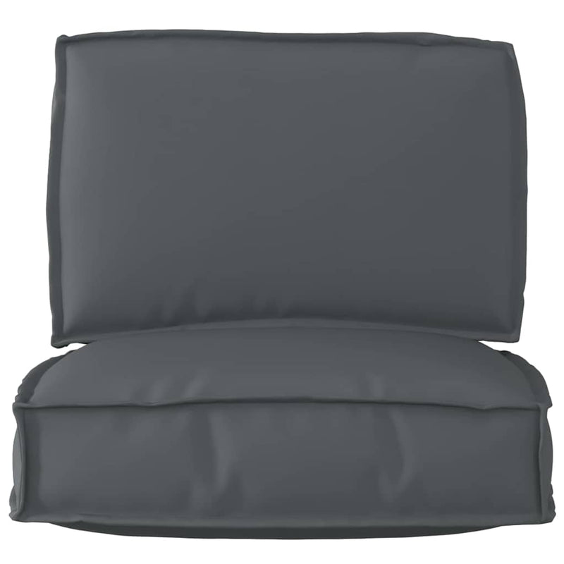 Pallet Cushion Set Set of 2 Anthracite Polyester Medium