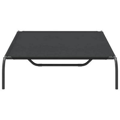 Elevated Dog Bed Black 130x80x20 cm Oxford Fabric and Steel