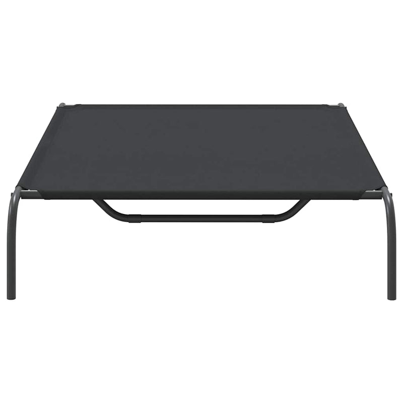 Elevated Dog Bed Black 130x80x20 cm Oxford Fabric and Steel