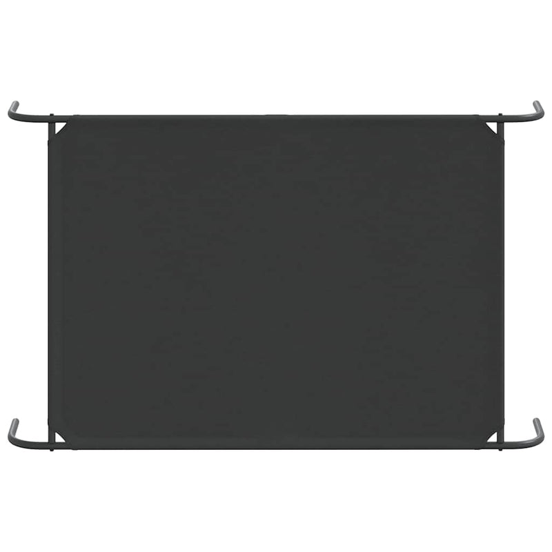 Elevated Dog Bed Black 130x80x20 cm Oxford Fabric and Steel