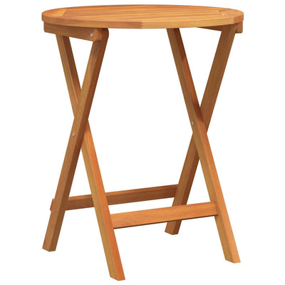Garden Bistro Set with Cushion 3 pcs Brown Solid acacia wood