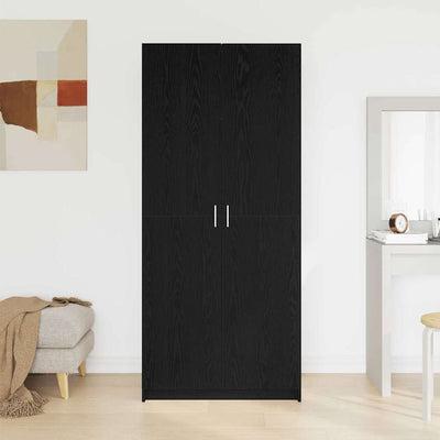 Wardrobe Black Oak 80x51x180 cm Engineered Wood