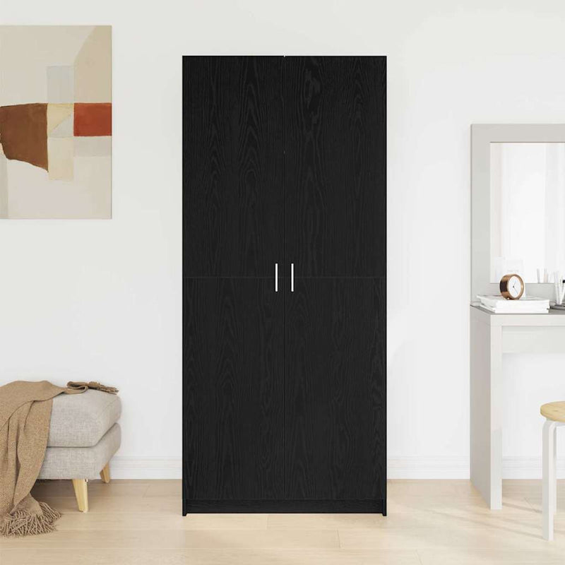 Wardrobe Black Oak 80x51x180 cm Engineered Wood