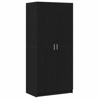 Wardrobe Black Oak 80x51x180 cm Engineered Wood