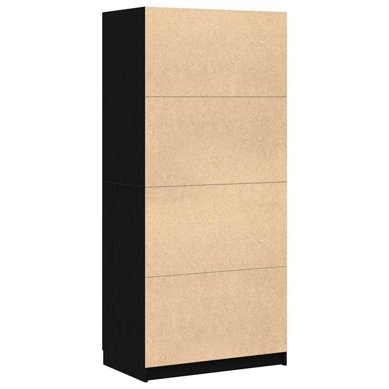 Wardrobe Black Oak 80x51x180 cm Engineered Wood
