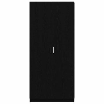 Wardrobe Black Oak 80x51x180 cm Engineered Wood