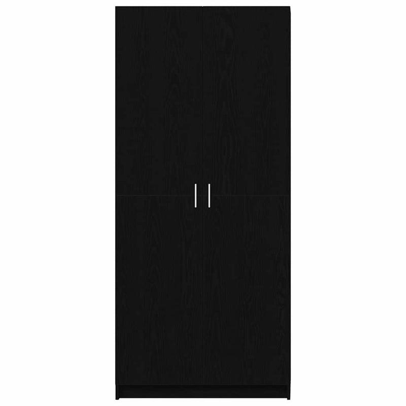 Wardrobe Black Oak 80x51x180 cm Engineered Wood