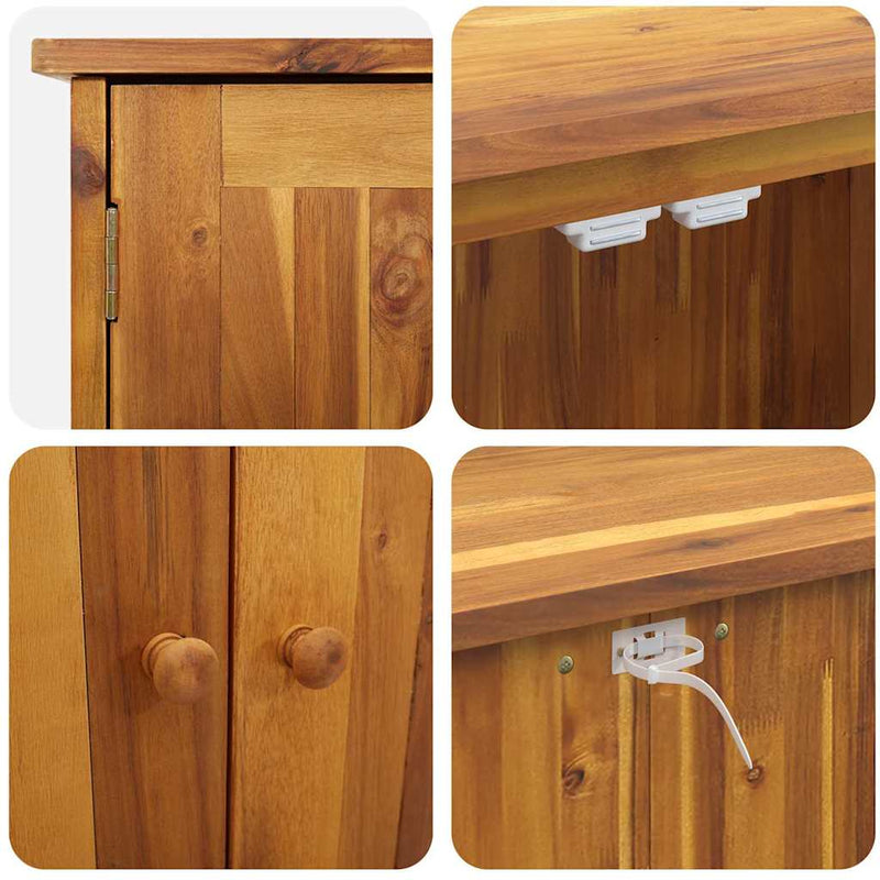 Garden Cabinet Brown 90 x 40 x 90 cm Solid acacia wood