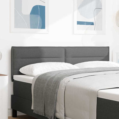 Headboard Lines Design Dark Grey 160 cm Fabric