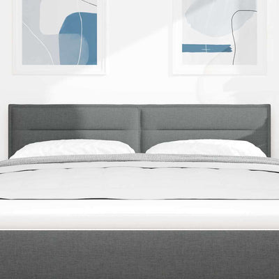 Headboard Lines Design Dark Grey 160 cm Fabric