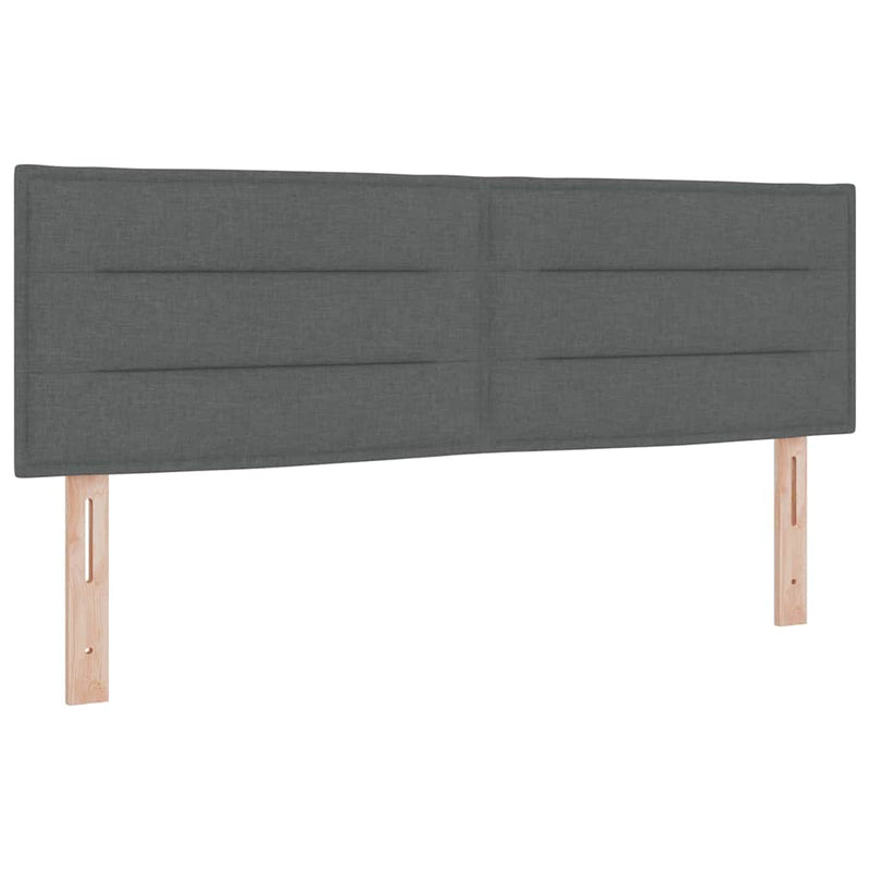 Headboard Lines Design Dark Grey 160 cm Fabric