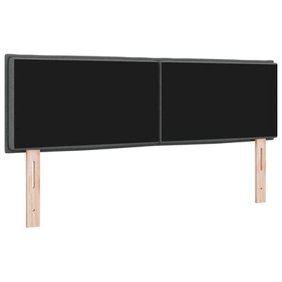Headboard Lines Design Dark Grey 160 cm Fabric