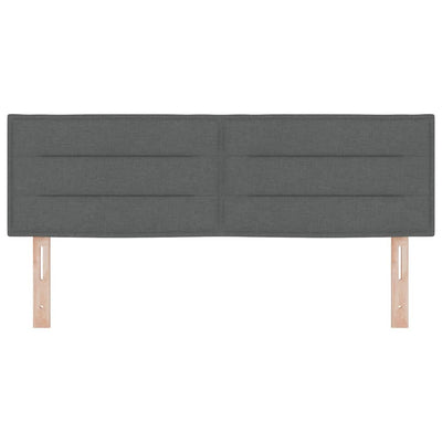 Headboard Lines Design Dark Grey 160 cm Fabric