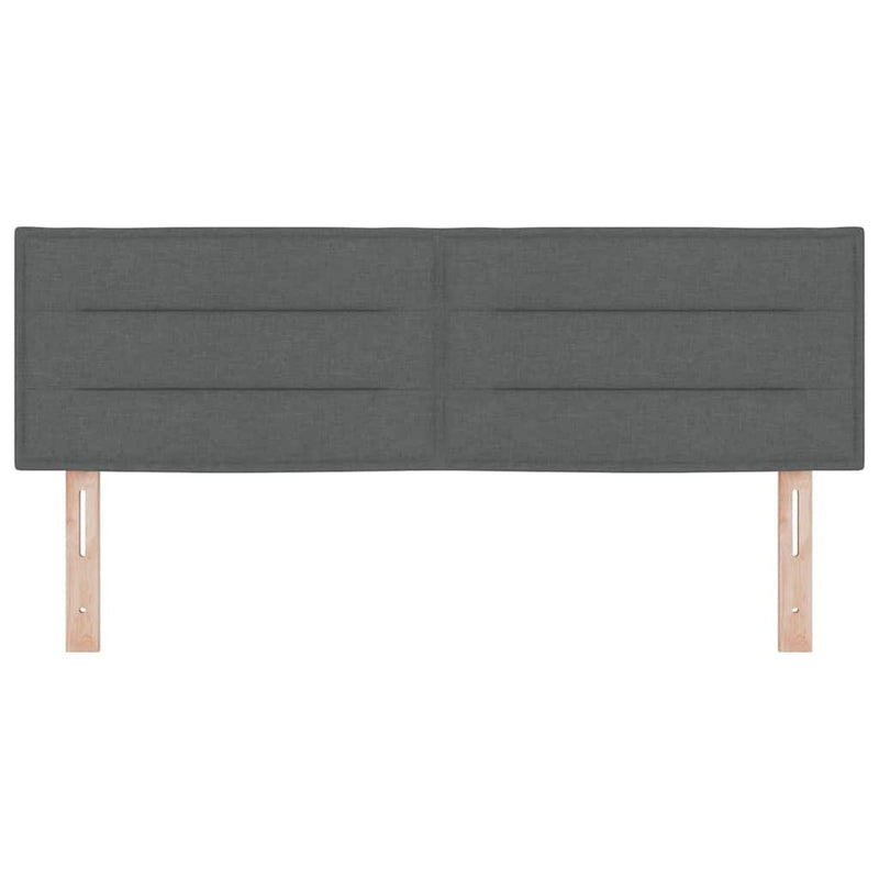 Headboard Lines Design Dark Grey 160 cm Fabric