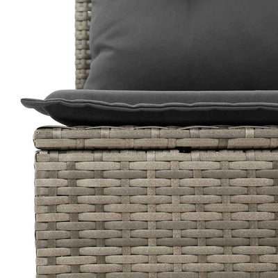 Garden Sofa Set with Cushion 9 pcs Grey Poly rattan