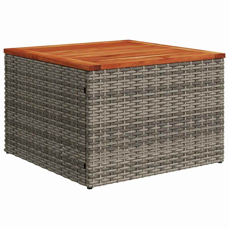 Garden Sofa Set with Cushion 9 pcs Grey Poly rattan