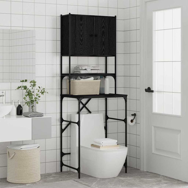Washing Machine Cabinet Black oak 68 x 48.5 x 194 cm