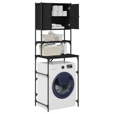 Washing Machine Cabinet Black oak 68 x 48.5 x 194 cm