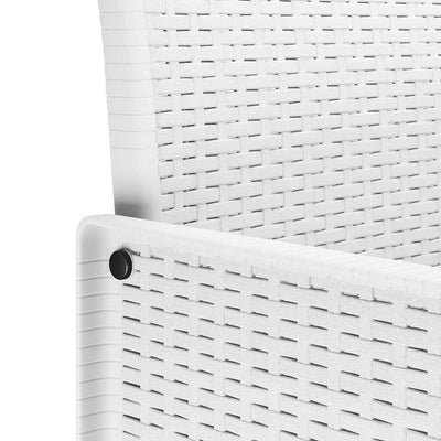 Garden Chairs with Cushions 4 pcs White 53 x 49 x 85 cm Plastic