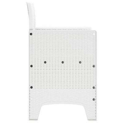 Garden Chairs with Cushions 4 pcs White 53 x 49 x 85 cm Plastic