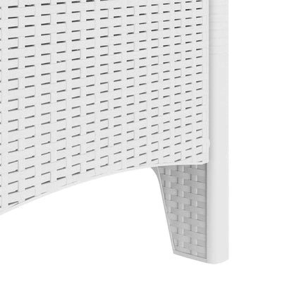 Garden Chairs with Cushions 4 pcs White 53 x 49 x 85 cm Plastic