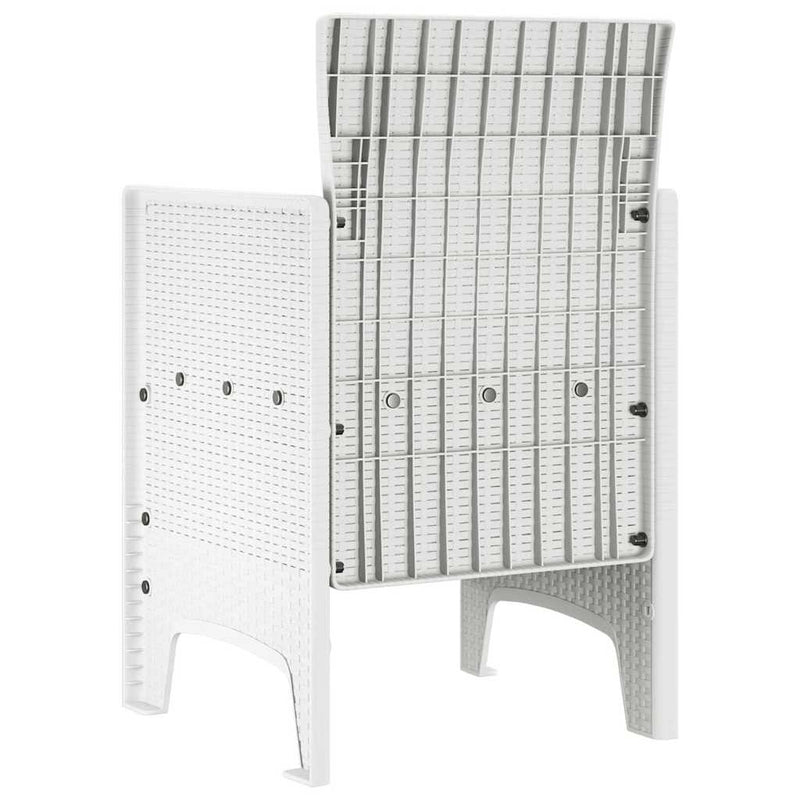 Garden Chairs with Cushions 4 pcs White 53 x 49 x 85 cm Plastic