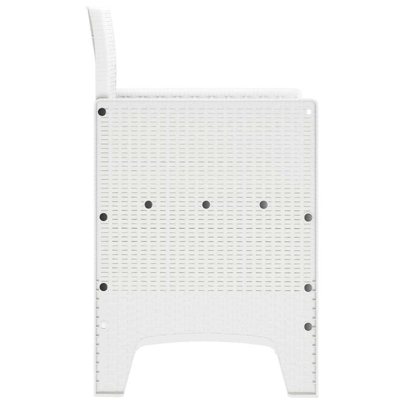 Garden Chairs with Cushions 4 pcs White 53 x 49 x 85 cm Plastic
