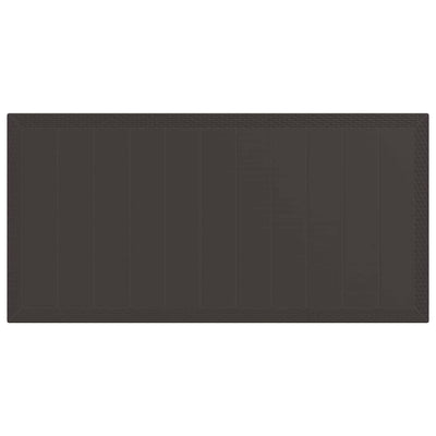 Outdoor Dining Set 7 pcs Brown 200 x 100 x 73 cm Plastic Rattan