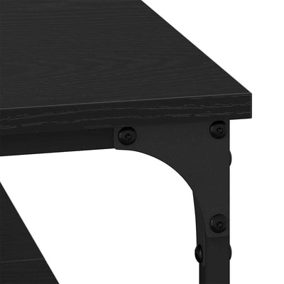 Coffee Table Black oak 80 x 80 x 40 cm Engineered wood