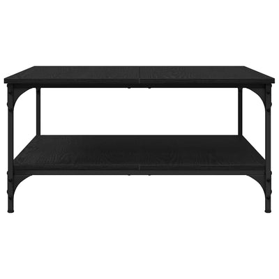 Coffee Table Black oak 80 x 80 x 40 cm Engineered wood