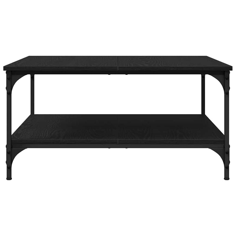 Coffee Table Black oak 80 x 80 x 40 cm Engineered wood