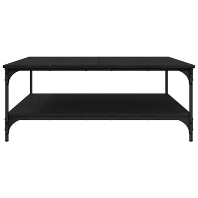 Coffee Table Black oak 100 x 100 x 40 cm Engineered wood