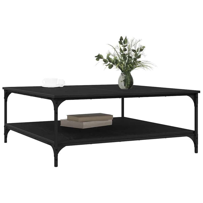 Coffee Table Black oak 100 x 100 x 40 cm Engineered wood