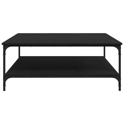 Coffee Table Black oak 100 x 100 x 40 cm Engineered wood