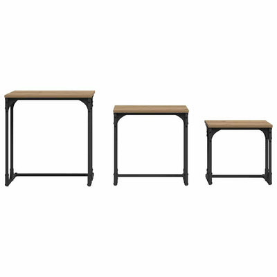 Nesting Coffee Table 3 pcs Artisan oak 50.5 x 35 x 53 cm