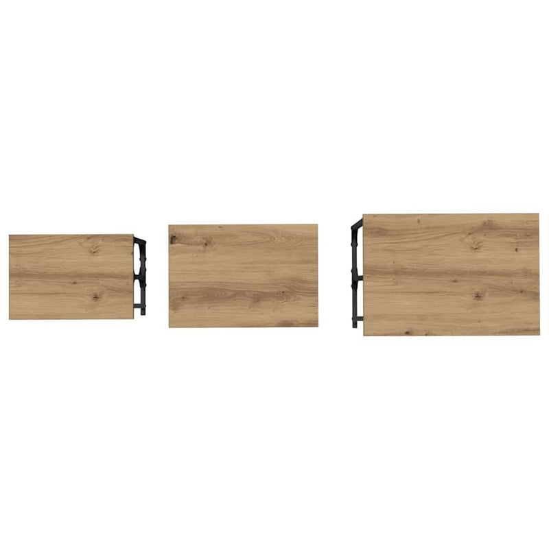 Nesting Coffee Table 3 pcs Artisan oak 50.5 x 35 x 53 cm