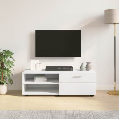 TV Cabinet with Drawer White 100.5 x 39 x 30 cm Engineered wood