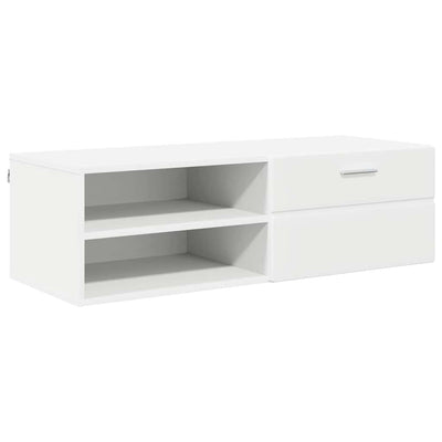 TV Cabinet with Drawer White 100.5 x 39 x 30 cm Engineered wood