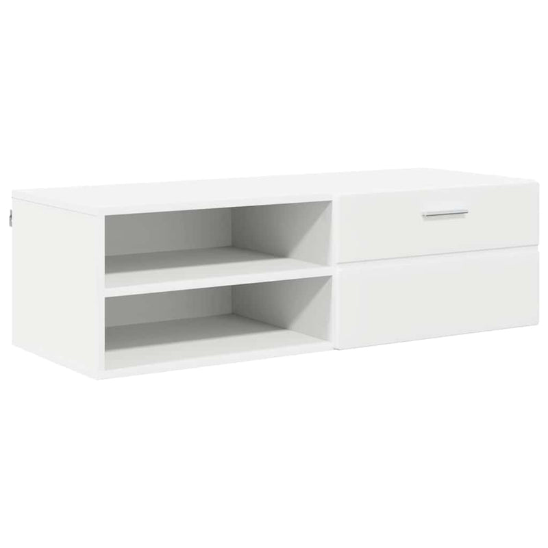 TV Cabinet with Drawer White 100.5 x 39 x 30 cm Engineered wood