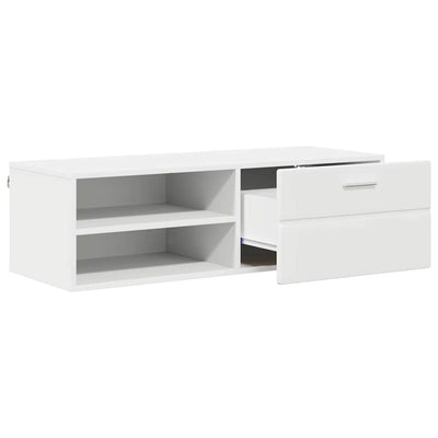 TV Cabinet with Drawer White 100.5 x 39 x 30 cm Engineered wood