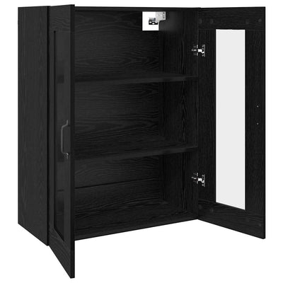 Wall Mounted Cabinets 2 pcs Black oak 69.5 x 34 x 90 cm